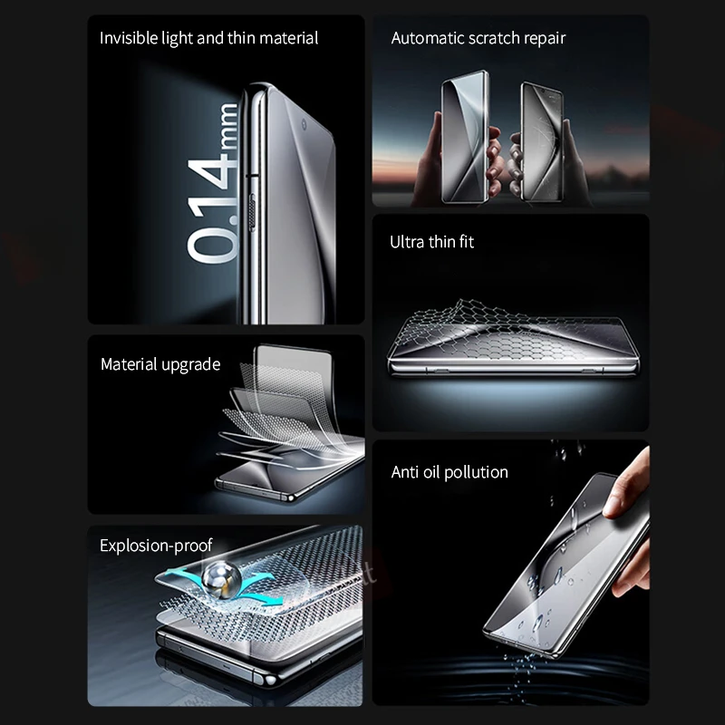 2-4Pcs Full Curved Hydrogel Fi - Vivo V40 ulasan dan harga